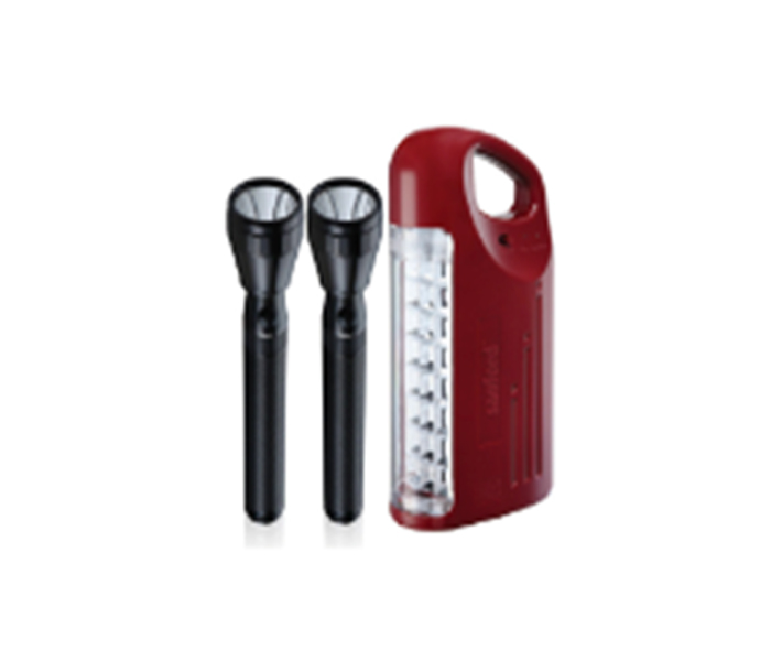 Sanford SF5847SEC BS 3 in 1 Combo 24 Pieces Rechargeable LED Emergency Lantern & Flash Light, Red - Zoom Image