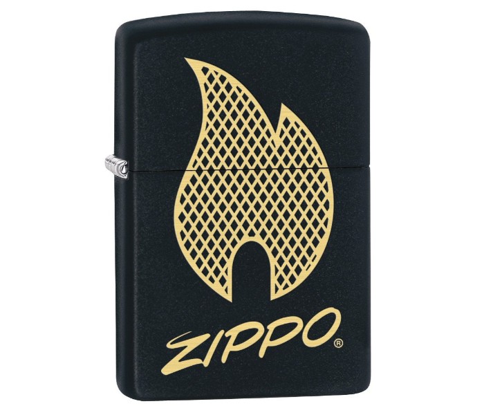 Zippo 29686 Logo Design Lighter Black and Gold - Zoom Image