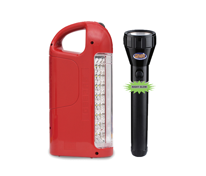 Geepas GEFL4629 2-in-1 Torch 24 Pieces LED Emergency Lantern 211MM Flashlight Combo - Zoom Image