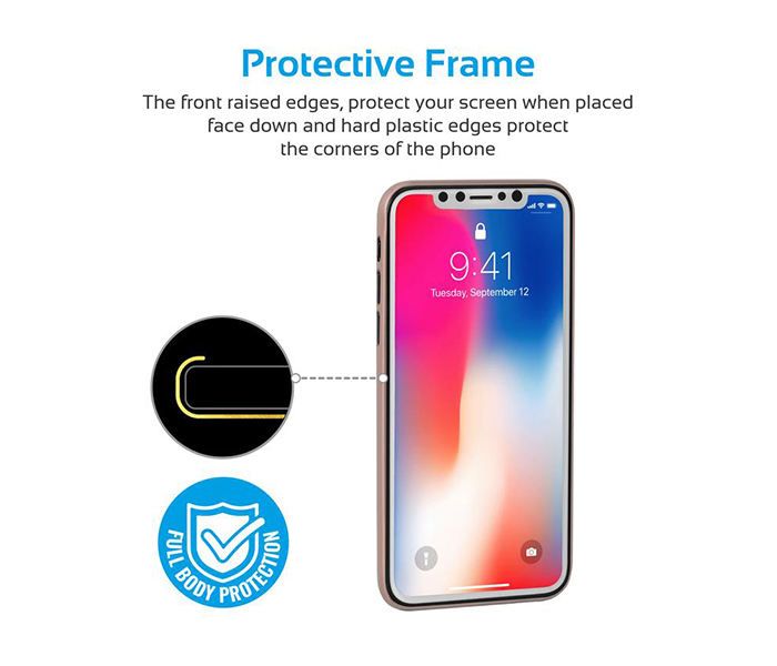 Promate CARBON-X Ultra Slim Scratch Resistant Flexible Carbon Fiber Case for iPhone X - Gold - Zoom Image 2