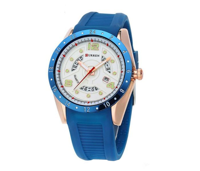 Curren 8142 Analog Watch For Men Blue - Zoom Image 2