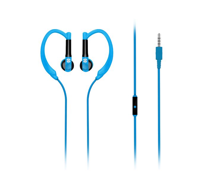 Promate Gaudy Universal Vibrant In Ear Sweatproof Gear Buds Headphones with Noise Cancelling, Blue - Zoom Image 6