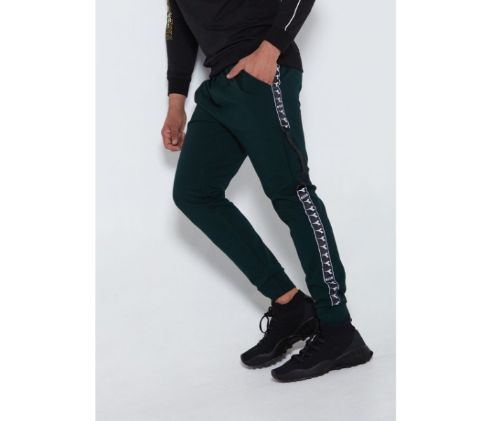 Petro OU10118 Mens Side Strapped Skin Fit Joggers XL- Green - Zoom Image 1