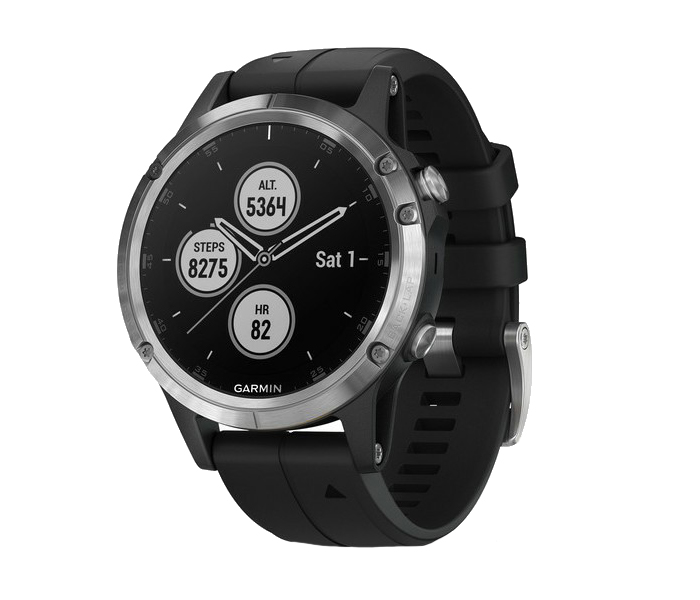 Garmin 010-01988-11 Fenix 5 Plus Smartwatch - Silver with Black Band - Zoom Image 9