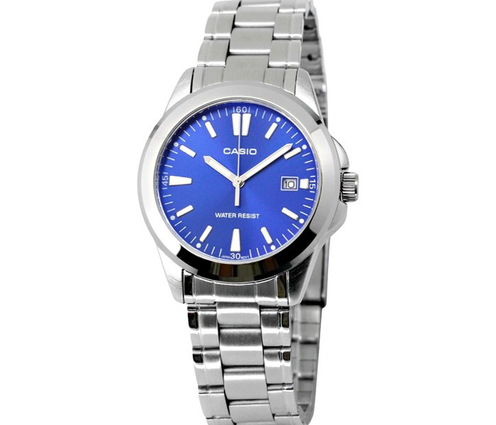 Casio LTP-1215A-2A2DF Womens Analog Watch Silver and Blue - Zoom Image