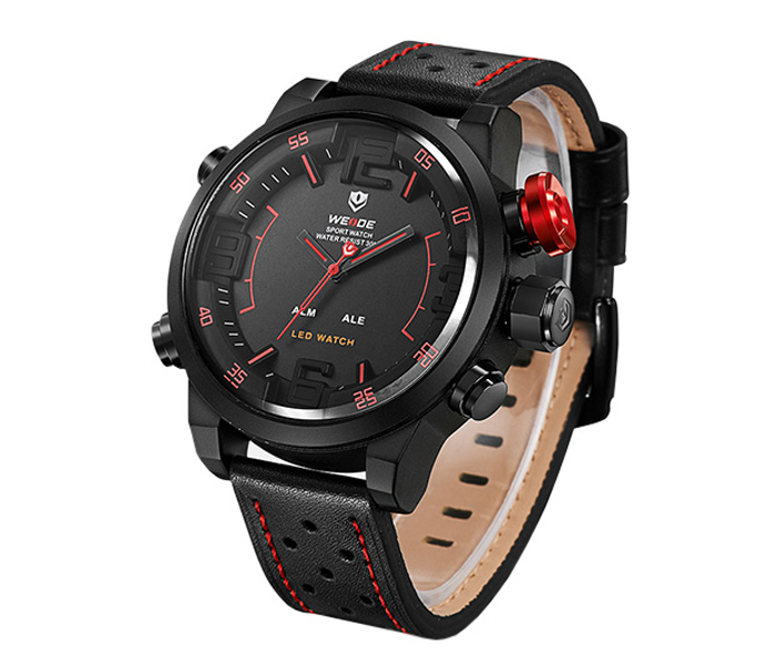 Weide WH-5210LB Analog and LED Digital Watch Black and Red - Zoom Image 2