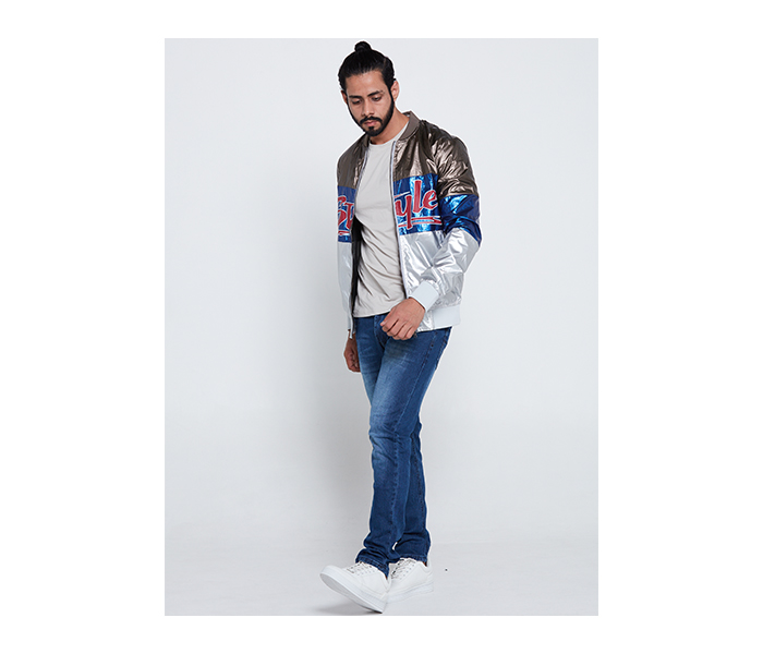 Lynk LY10071 Stylish Bomber Jacket For Men L - Multi Color - Zoom Image 3