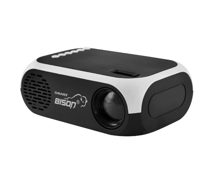 Bison BS-900 Entertainment HD LED Mini Projector Black and White - Zoom Image 1