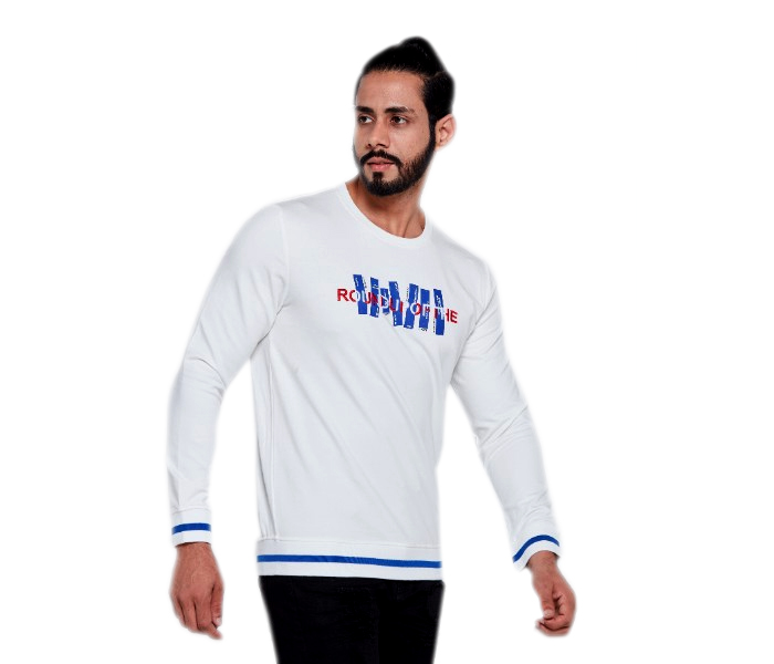 Petro OU10034 Solid Crew Neck Sweat Shirt XXL - White - Zoom Image 1