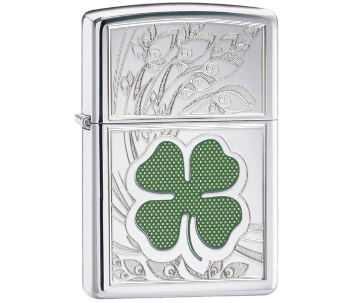 Zippo 24699 250 Clover Lighter Silver - Zoom Image