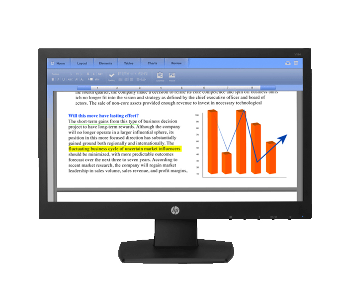 HP V194 18.5-inch Display HD LCD Monitor - Black - Zoom Image 4