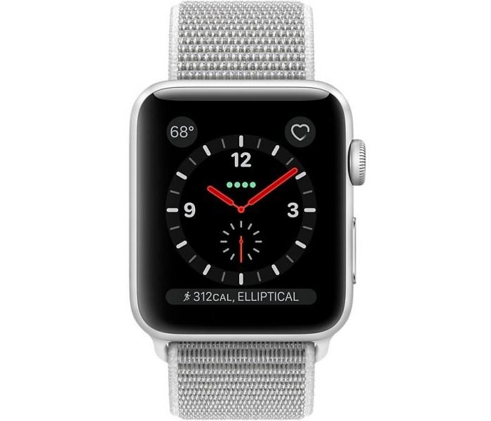 Apple Watch MQK52 Series 3 - 42mm Aluminum Case with GPS+Cellular Seashell Sport Loop, Silver - Zoom Image 3