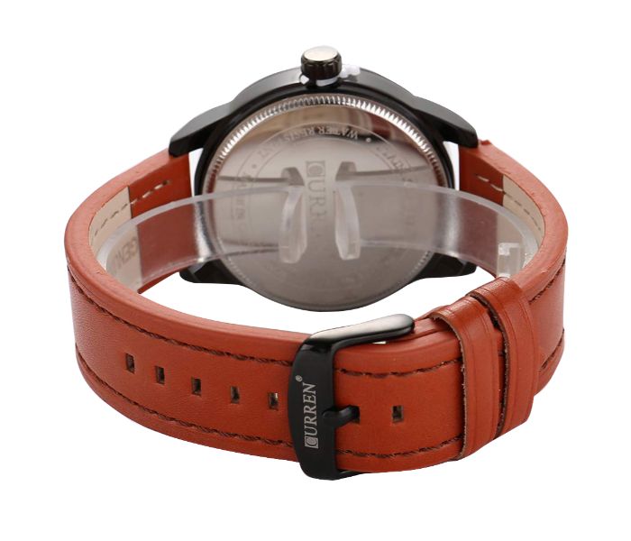 Curren 8211 Casual Double Scale Quartz Watch For Men Brown and Coffee - Zoom Image 2