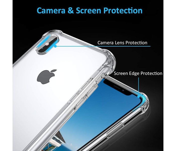 Shockproof Silicone TPU Transparent Back Case For iPhone XS Max SSHT6 Clear - Zoom Image 1