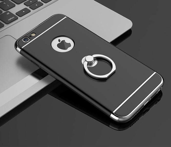 Case with Ring Holder for Apple iPhone 7 & 8 Black - Zoom Image 1