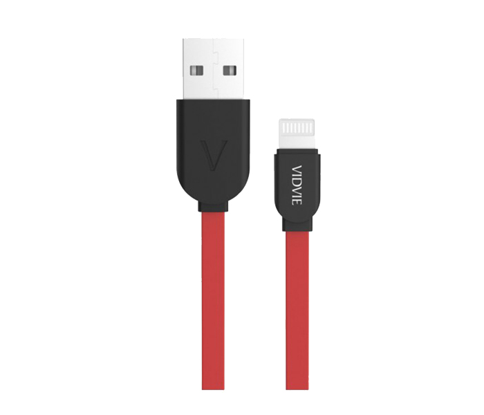 Vidvie CB-409 Data Cable for Apple iPhone - 1 Meter, Red & Black - Zoom Image 3