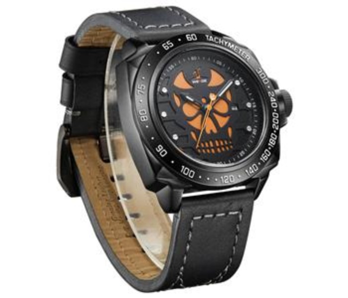 Weide UV 1510LB Mens Analog Watch Black and Orange - Zoom Image 2