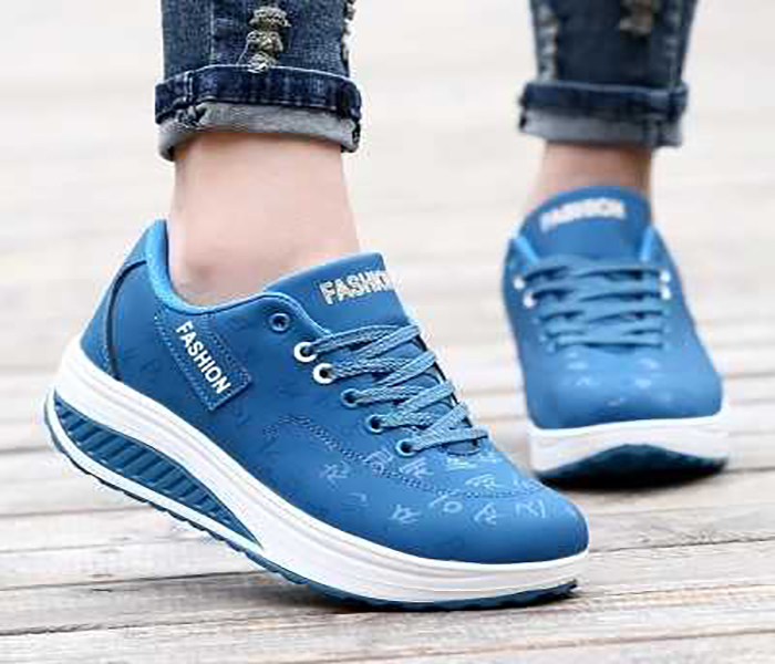 F-Trend Summer Women's Outdoor Walking Rocking Lace-Up Shoes EU-37 - Blue - Zoom Image