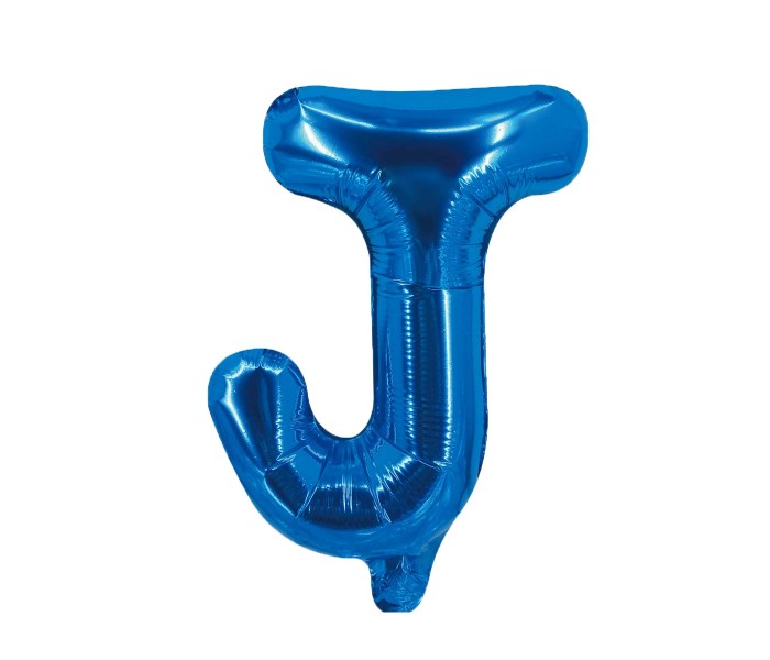 Party Time J-B-803249 Letter J 16 Inch Foil Balloon Blue - Zoom Image