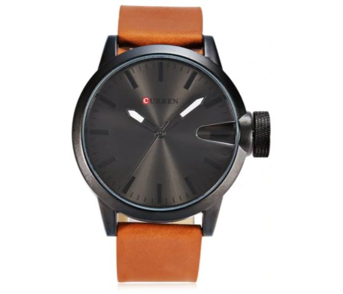 Curren 8208 Casual Analog Quartz Watch For Men Black And Brown - Zoom Image 5