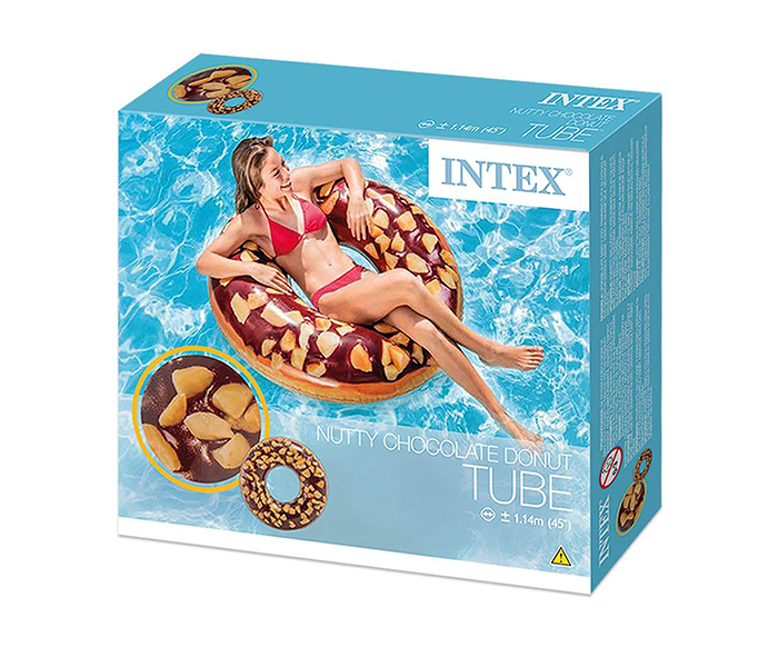 Intex ZX-56262 45-inch Nutty Chocolate Donut Ring Tube Float - Zoom Image 1