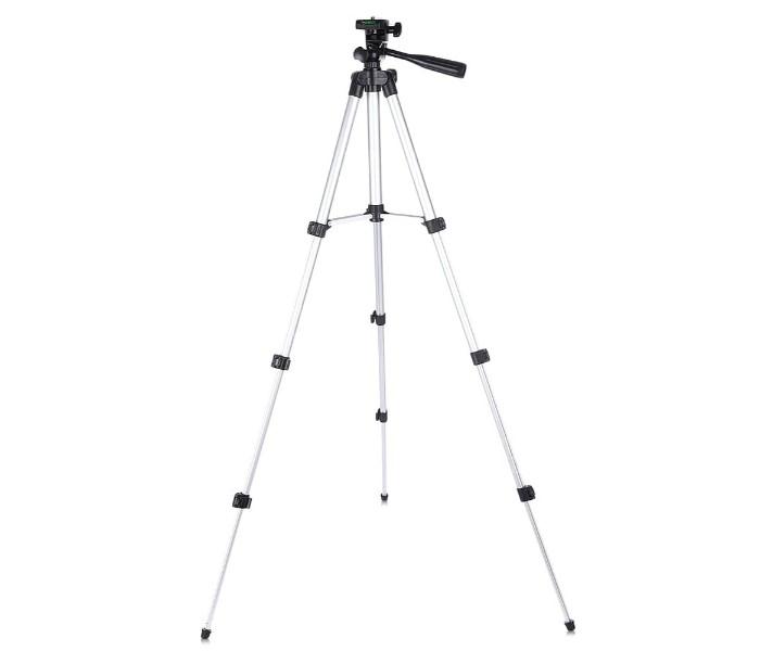 Professional 3110 Portable & Foldable Tripod Stand with Clip Bracket Holder for Mobile, Camera and go pro Flexible Mount with Three-dimensional Head - Zoom Image 4