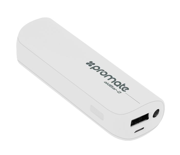 Promate Aid Bar-2 2500 mAh Ultra Compact Universal Power Bank, White - Zoom Image 7