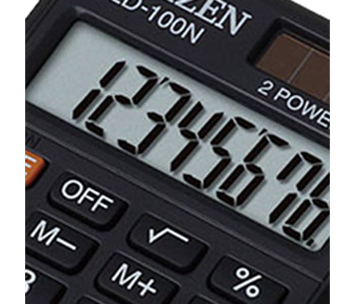 Citizen CTZ SLD 100 8 Digit Basic Calculator Black - Zoom Image 2