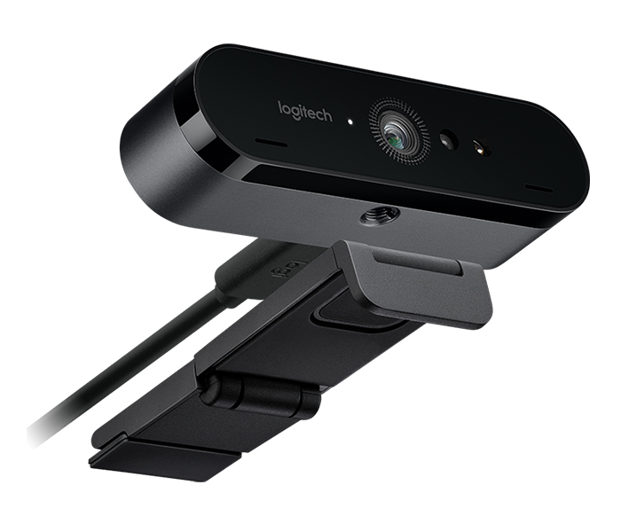 Logitech 960-001106 BRIO 4K Ultra HD Webcam with HDR & RightLight 3 - Black - Zoom Image 2