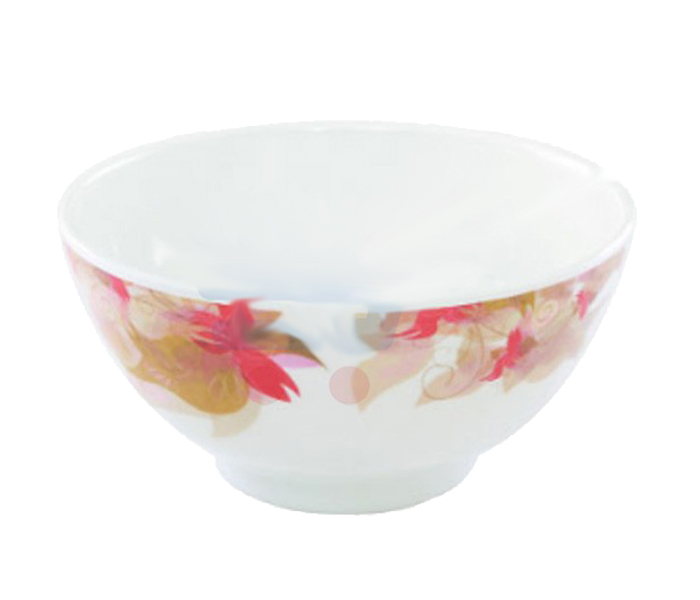 Royalford RF5104 6-inch Melamine Ware Rice Bowl Flower Carnival - White - Zoom Image