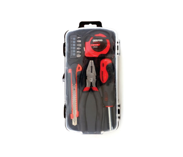 Geepas GT7633 10 Pcs Combination Tool Set Black and Red - Zoom Image