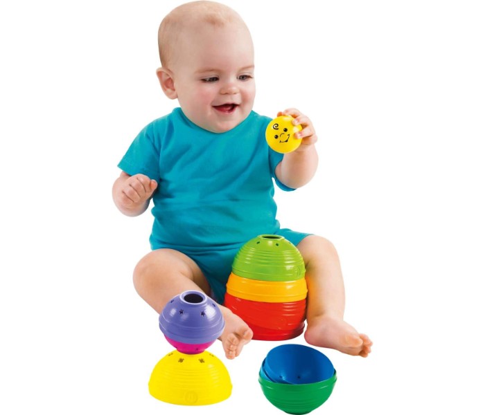 Fisher Price W4472 Brilliant Basics Stack and Roll Cups Assorted - Zoom Image 3