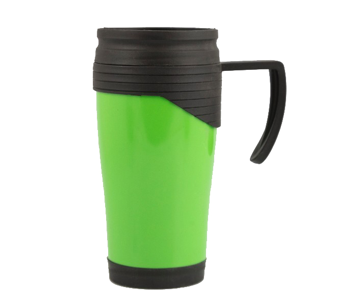 Tumbler Shape Hot Tea Coffee Mug with Lid DDPR12618 Green and Black - Zoom Image 2