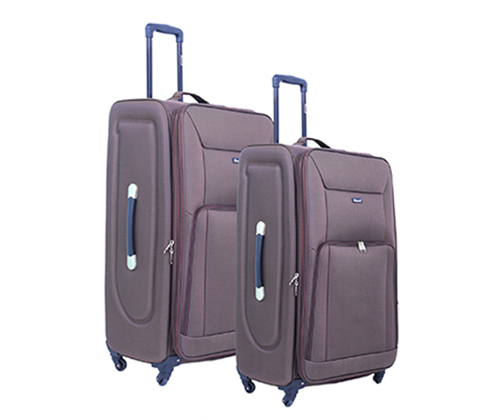 Abraj ABTR2032Z 4 Whleel Trolley Bag Set - Coffee, 2 Pieces - Zoom Image