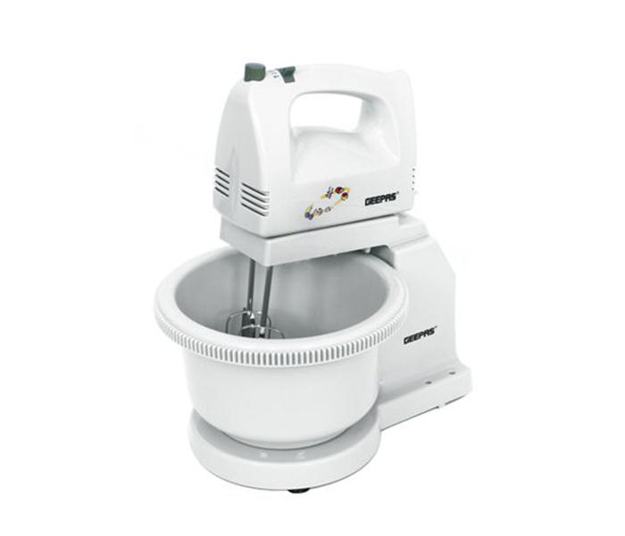 Geepas GHB2002 Hand Mixer with Stand and Rotating Bowl - Zoom Image 1