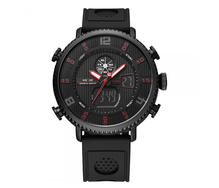 Weide WH-6106PU Analog and LCD Digital Watch Black and Red - Zoom Image 1