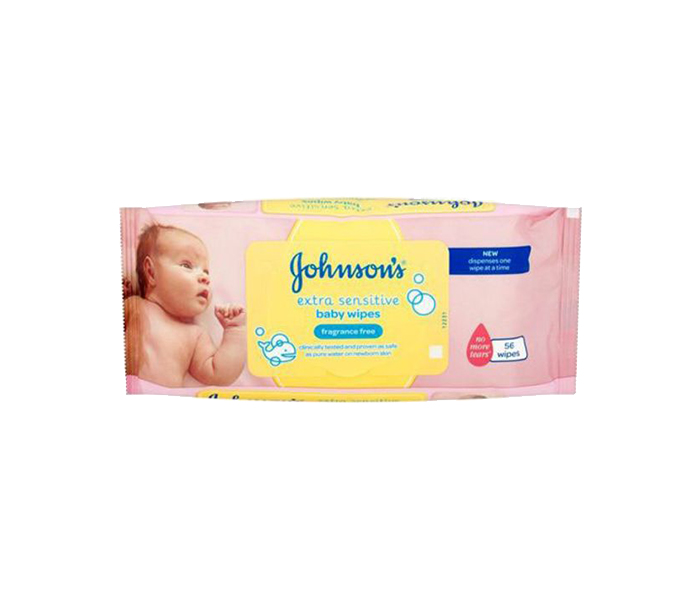 Johnson & Johnson N11976272A 56-Piece Baby Wipes Extra Sensitive - Zoom Image