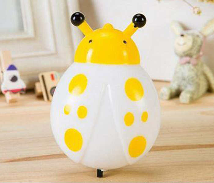 Zen New Fashionable Multi Colour Ladybug Design LED Night Lamp - Yellow - Zoom Image