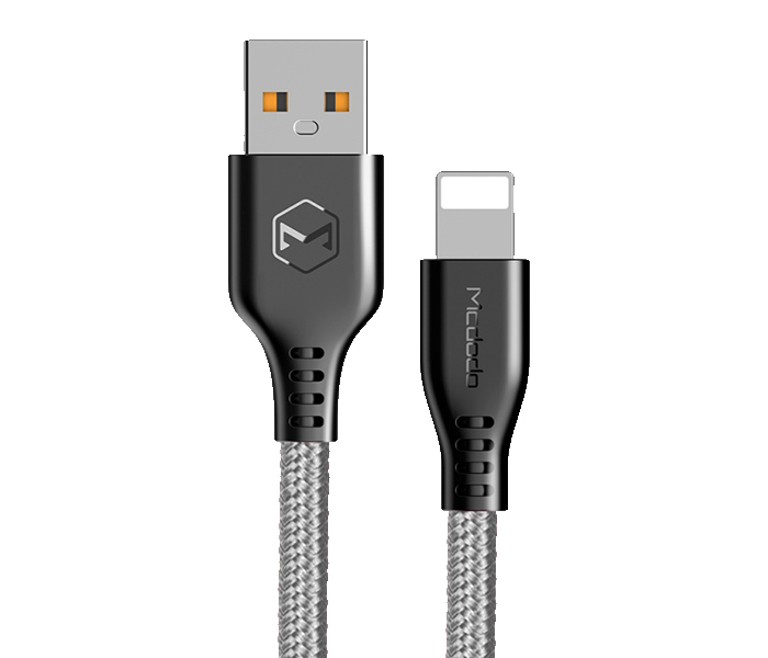 Mcdodo CA-5151 1.2m Warrior Series Lightning Cable - Gray - Zoom Image 1