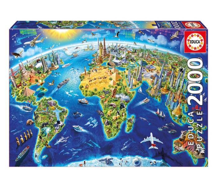 Educa 17129 2000 World Landmarks Multi Color - Zoom Image