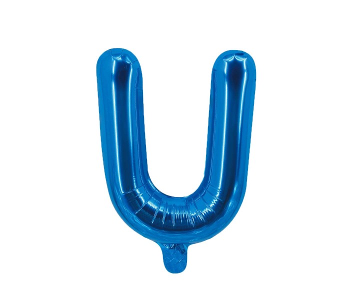 Party Time U-B-803249 Letter U 16 Inch Foil Balloon Blue - Zoom Image