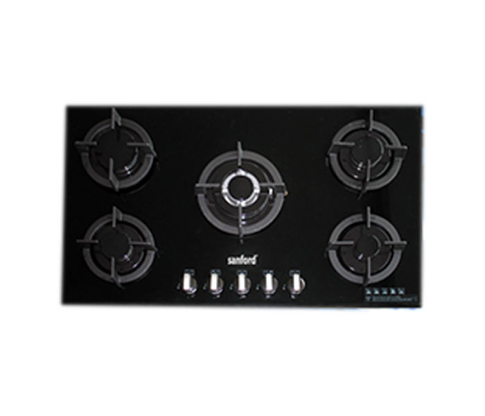 Sanford SF5458GC 5B Glass Five Burner Gas Hob with FSD - Zoom Image