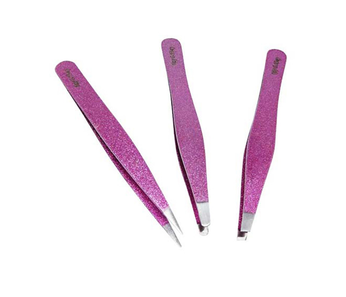 Tips & Toes TT-272PN Tweezer Kit Set of 3 Pieces, Pink - Zoom Image 2