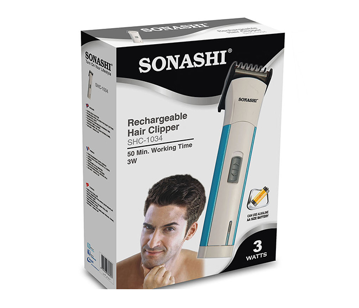 Sonashi Shc-1034 Rechargeable Hair Clipper, Blue - Zoom Image 3