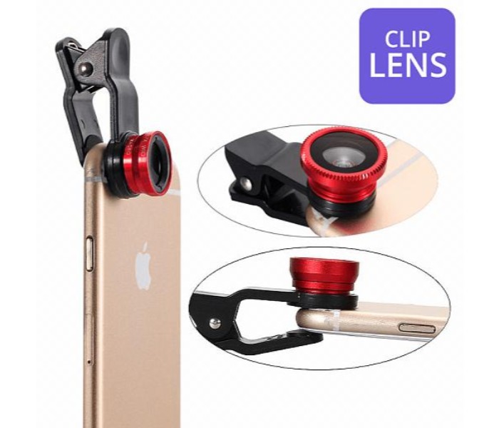 Universal Clip Lens for All Smartphones UCL54 Black and Red - Zoom Image 3