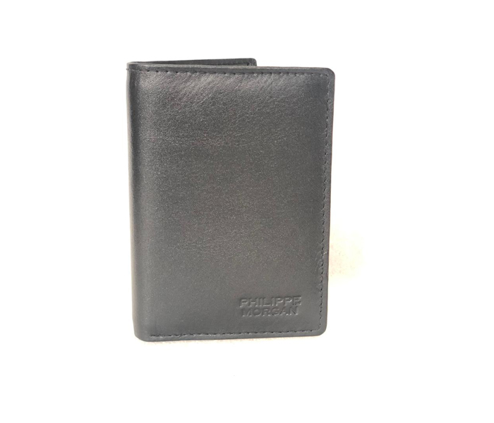 Philippe Morgan PM046 Men Leather Long Wallet Black - Zoom Image 2