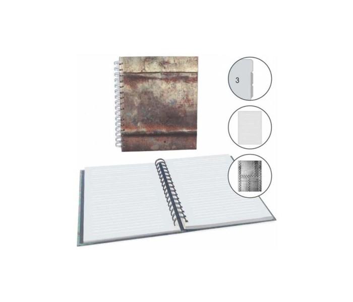 Senfort 93091 Wire-O A5 Notebook With Divider Steel Oxide - Zoom Image