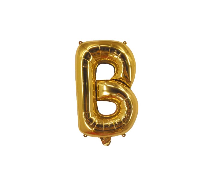 Party Time B-G-803409 Letter B 16 Inch Foil Balloon Gold - Zoom Image