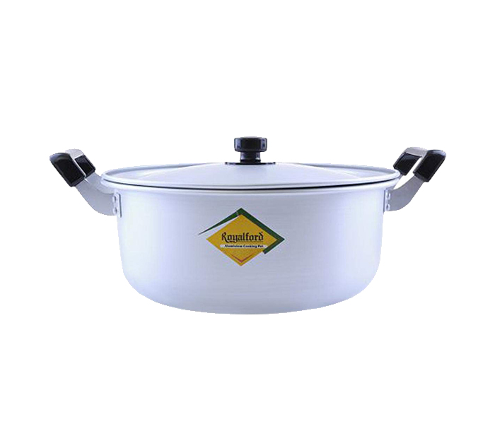 Royalford RF1938-YP30 30Cm Yellow Pan with Lid- Silver - Zoom Image 1