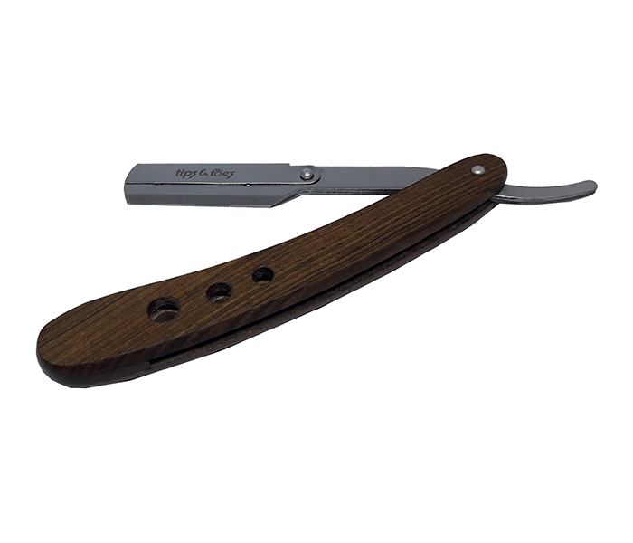 Tips & Toes TT-699 Professional Straight Razor for Classic Shaving, Pure Natural Wood Handmade Handle - Zoom Image 1